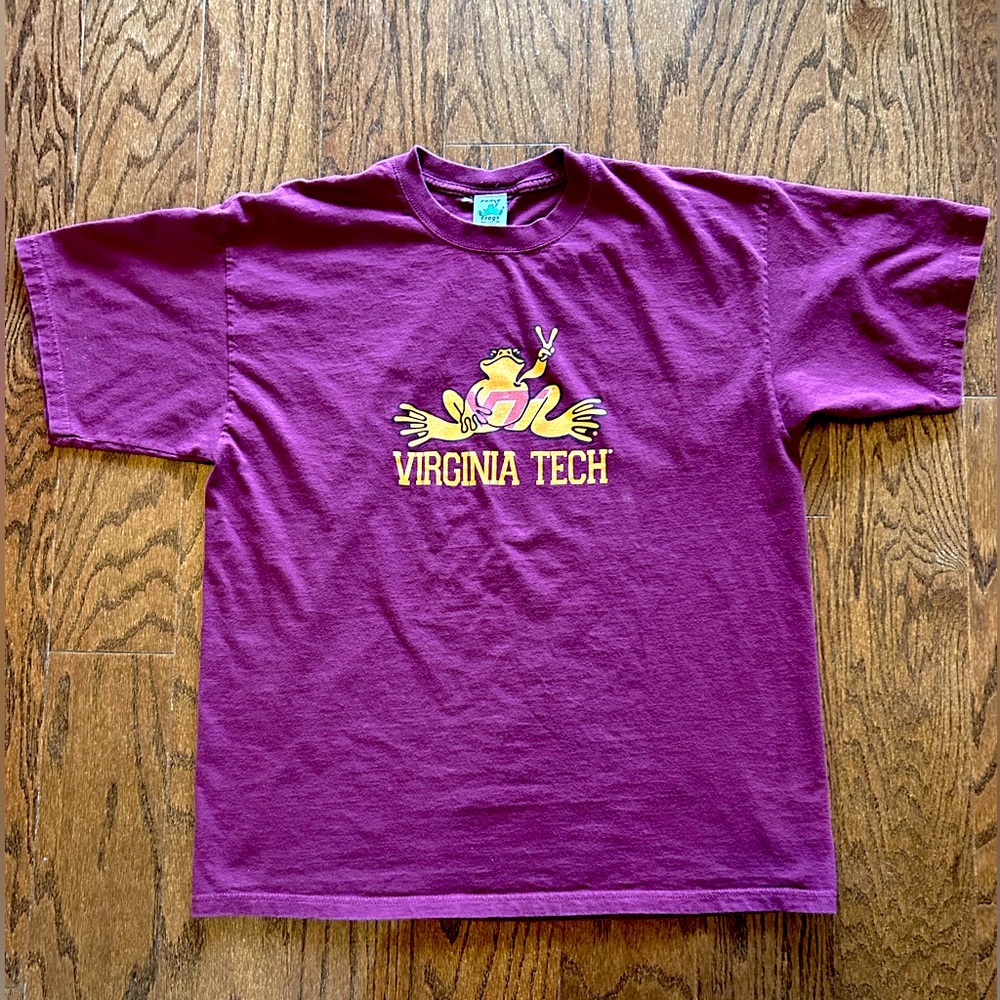 Vintage Virginia Tech XL Peace Frogs T-shirt